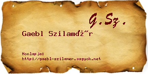 Gaebl Szilamér névjegykártya